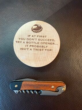 GENTLEMEN'S HARDWARE
WAITER'S FRIEND. Plus bottle opener.